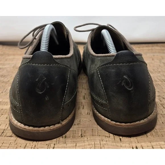 Olukai Shoes Mens 10.5 Honolulu Lace Green Leather Distressed Casual 10200-9913 - Picture 6 of 11